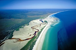 Aerial of Fraser Island